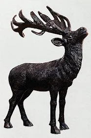 Small Moose, or Baby Moose (With Horns)