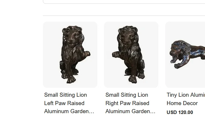 Left / Right ----Small Fence Lion