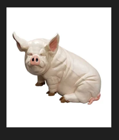 Lg. Seated Pig