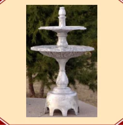 2 Tiers Fountain Hexagonal Bowls W/Arches