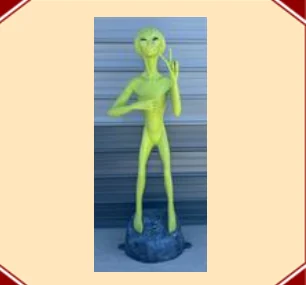 Alien Standing Peace and Love