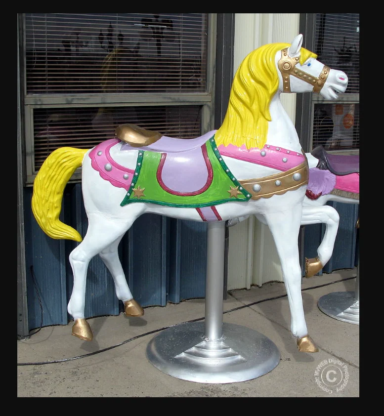 Large Standing Carousel Horse